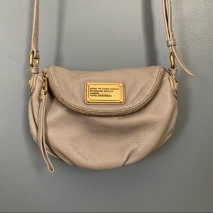 Marc by Marc Jacobs Classic Q Mini Natasha Taupe Leather Crossbody Bag